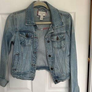 Denim jacket forever 21 cropped size small